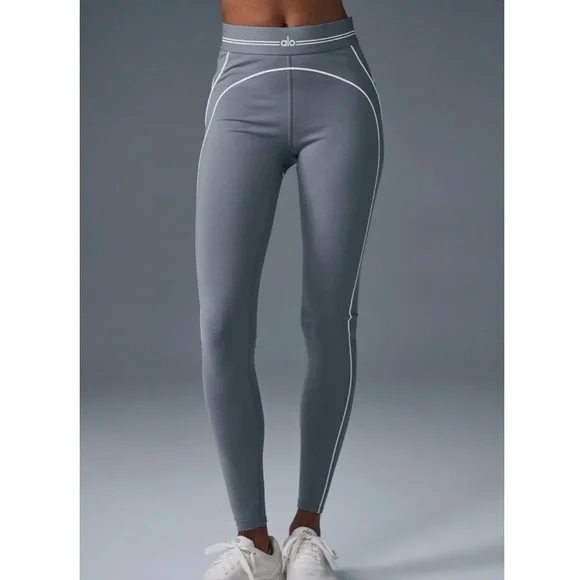 ☆alo grey legging☆ High-Waist Alosoft Lounge Legging - Athletic Heather Grey | ALO